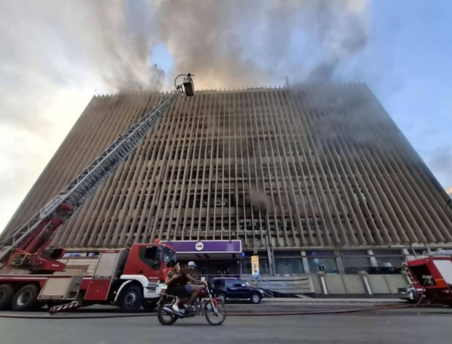 حريق سنترال رمسيس